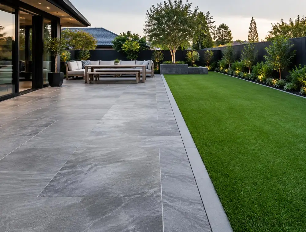 Stone paved entertaining area (indicative image)